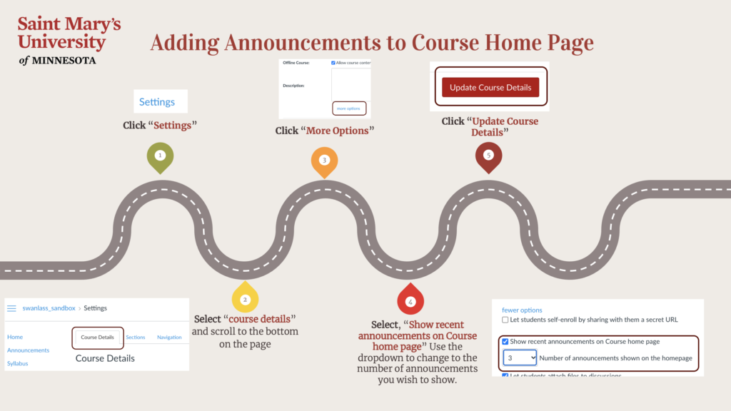 Roadmap of Adding Announcements to course Home Page