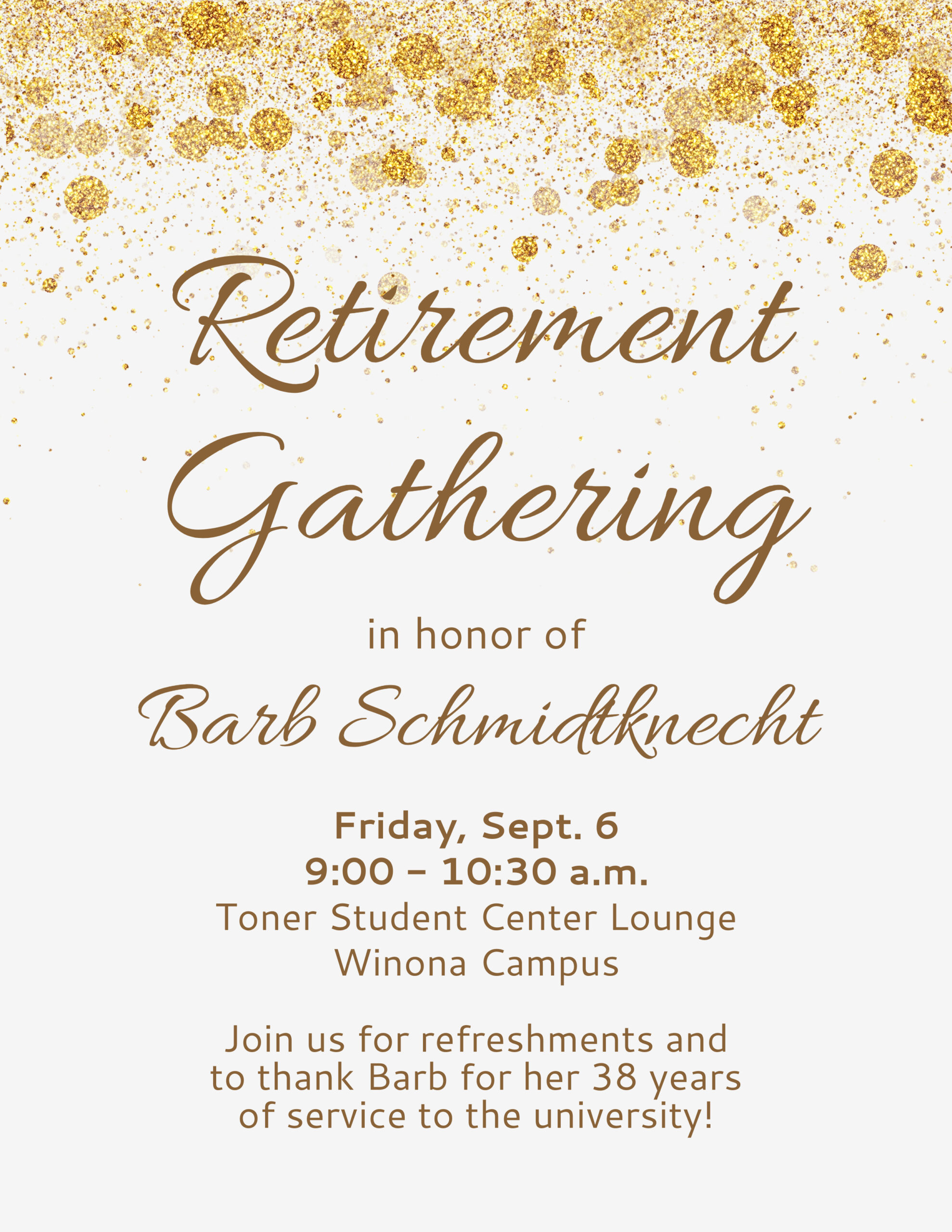 Barb Schmidtknecht retirement gathering