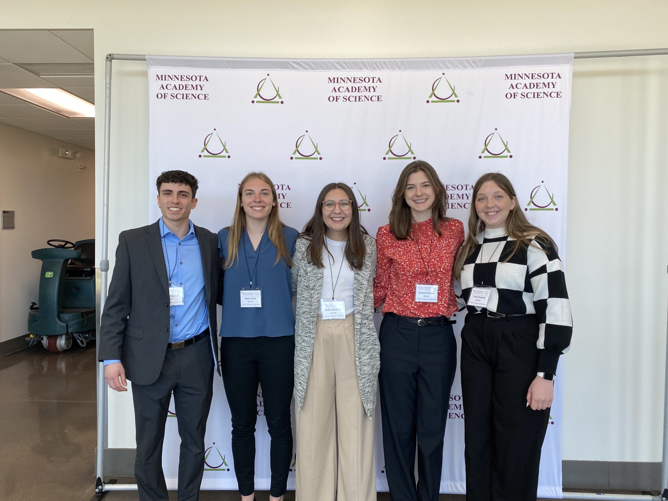 photo of Francis Perroud, Sidney Polzin, Molly Osterbauer, Katherine Hafner and Tayler Repinski
