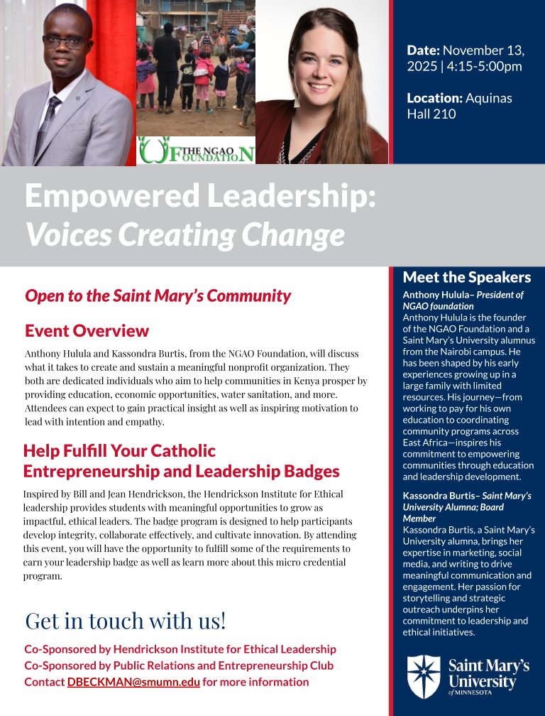 Flyer promiting NGAO speakers