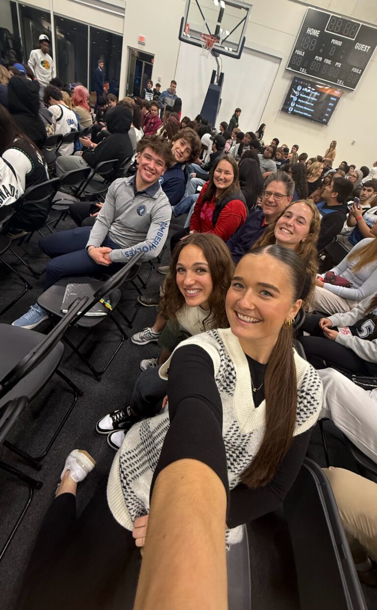 Photo of Saint Mary's students and faculty at Career in Sports event