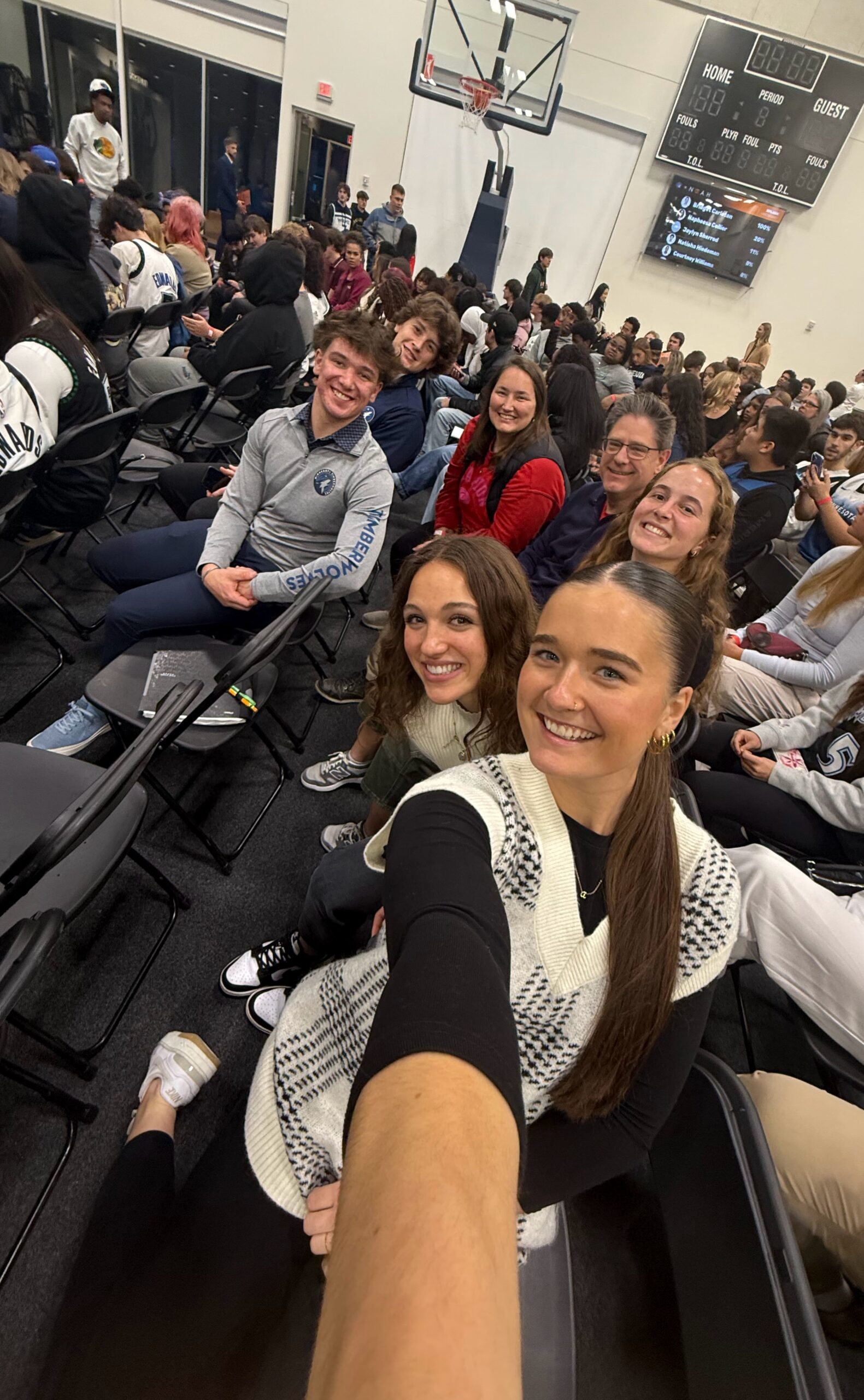 Photo of Saint Mary's students and faculty at Career in Sports event