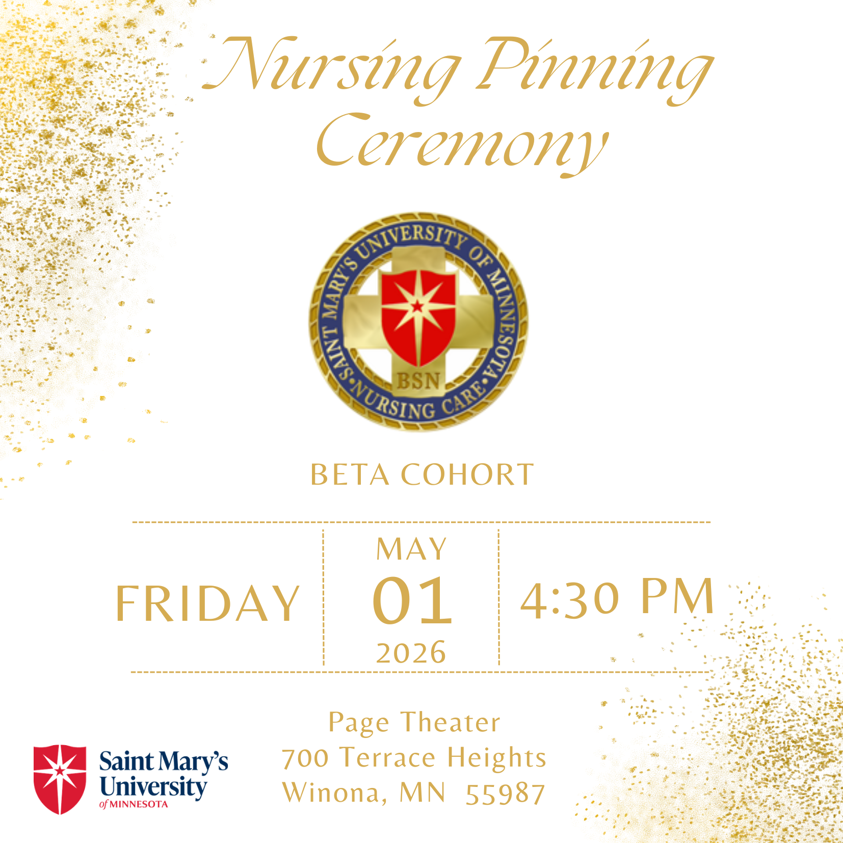 Pinning ceremony invitation